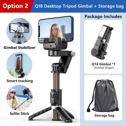 360 Rotation following Shooting Mode Gimbal Stabilizer Selfie Stick Tripod Gimbal for Iphone Phone Smartphone Live Photography